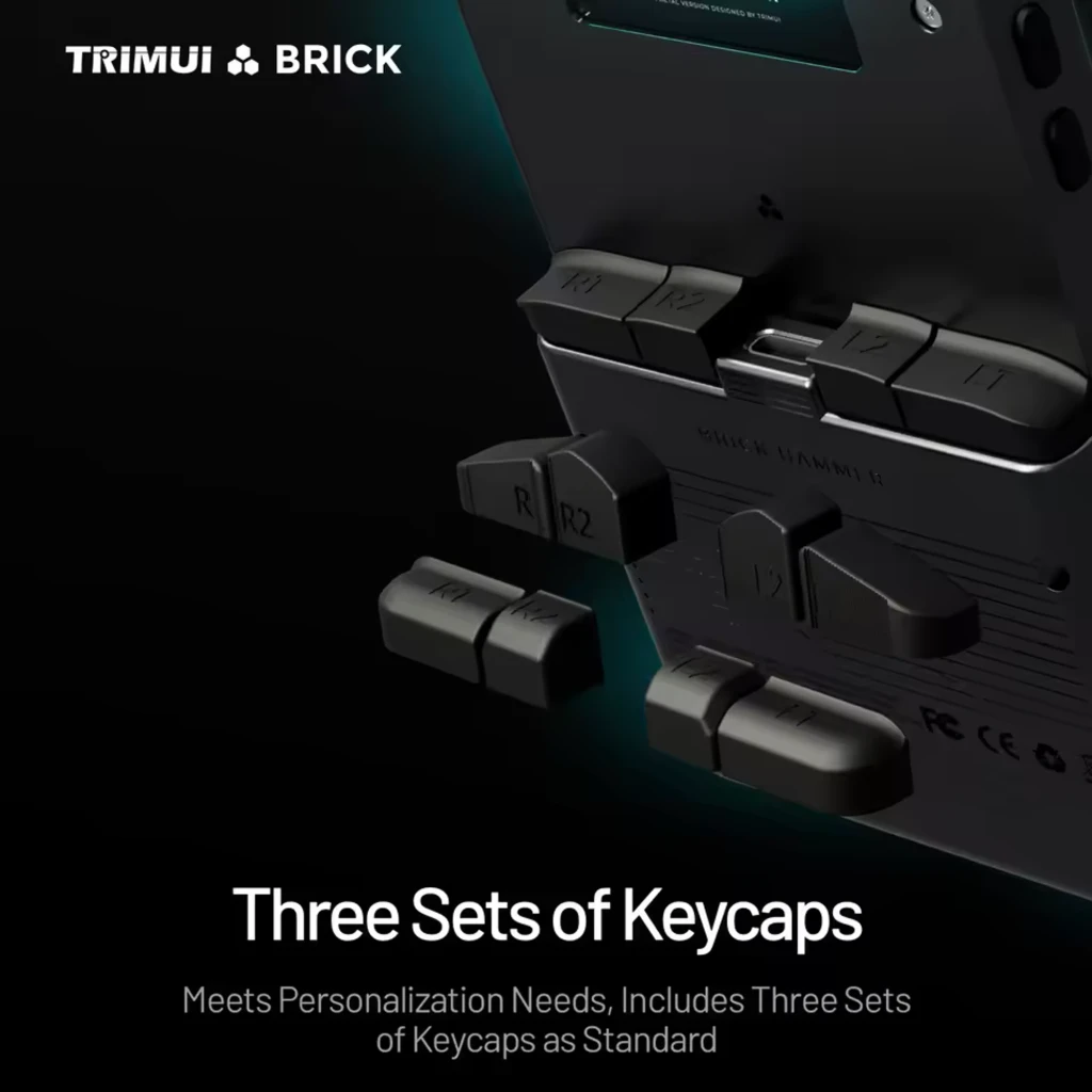 Console portable Trimui Brick Pro blanche, écran large, boutons A B et croix, deux joysticks, 1 Go RAM 64 Go stockage, haut-parleurs latéraux, design rétro - Ítem4