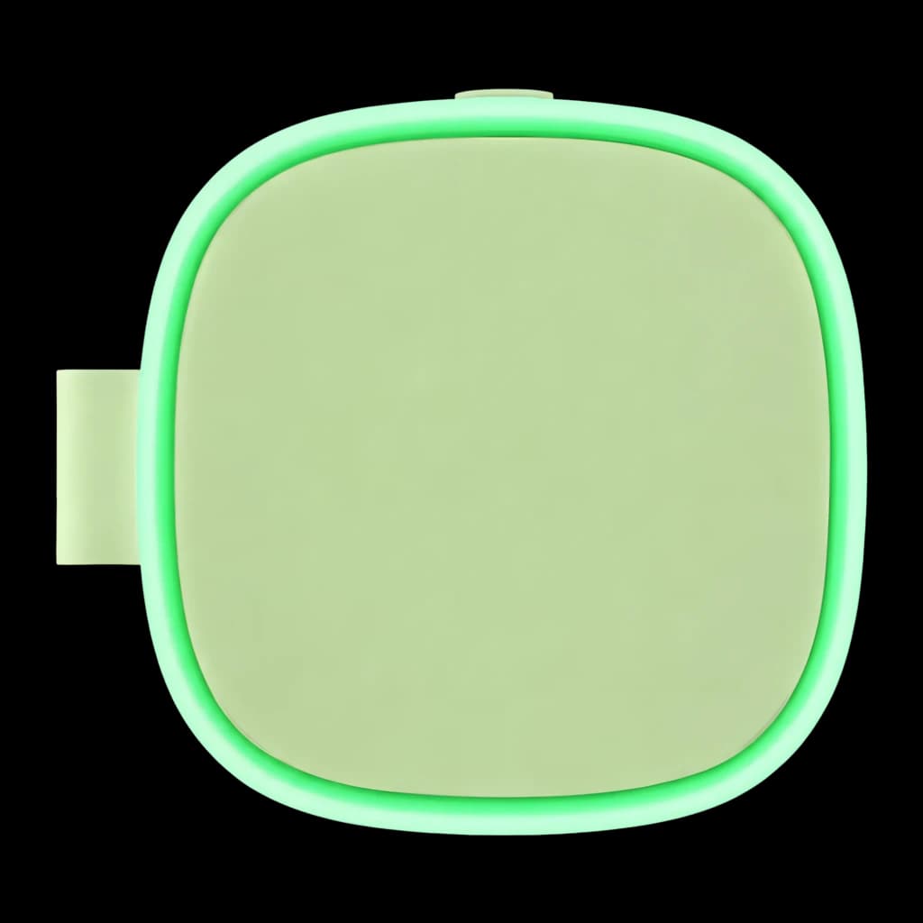 Altavoz Bluetooth Xiaomi Sound Play verde, compacto con bordes redondeados y aro luminoso perimetral; acabado mate, pestaña lateral para sujeción