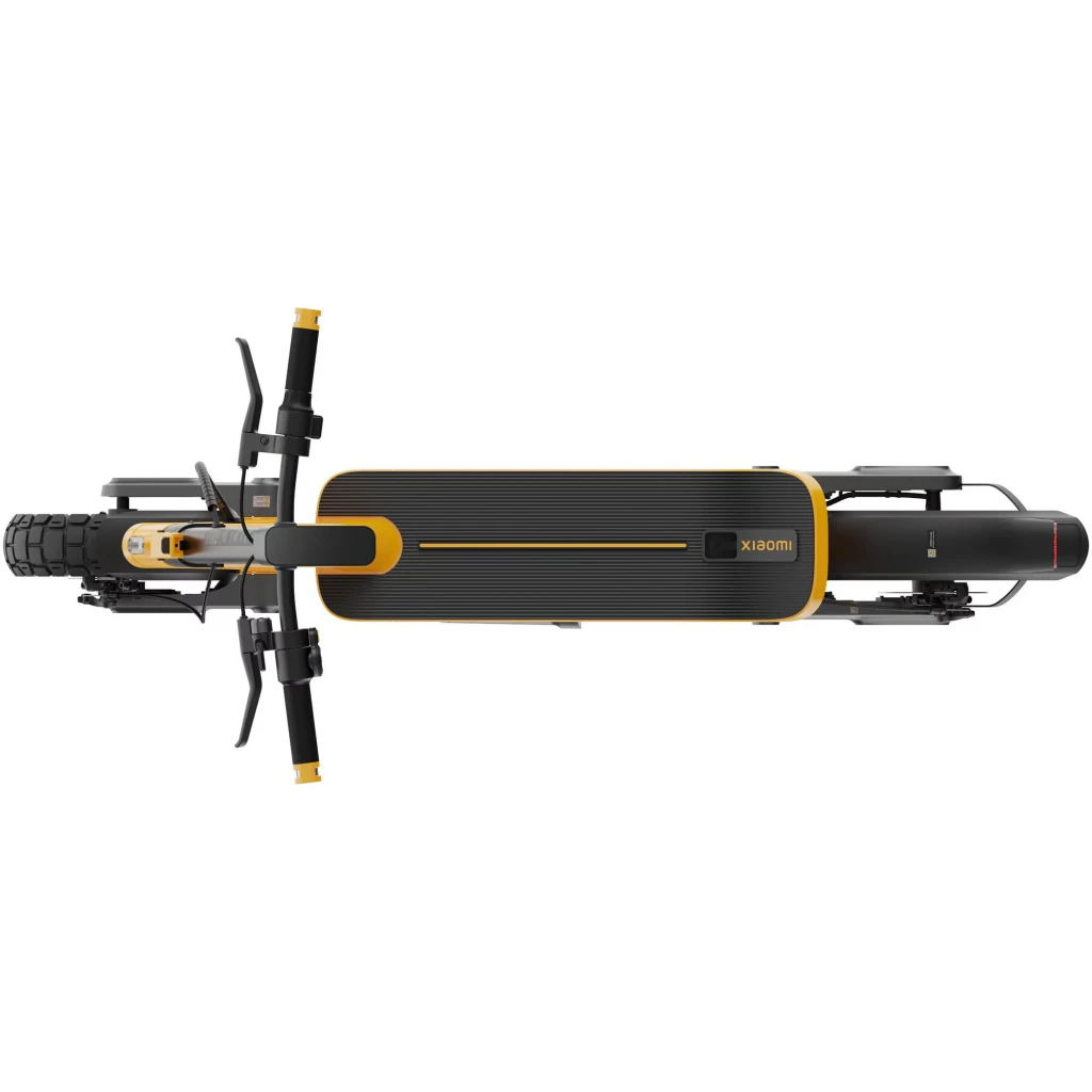 Xiaomi Electric Scooter 6 Ultra GL Negro Amarillo, vista lateral: patinete completo con chasis amarillo, manillar negro y - Ítem12