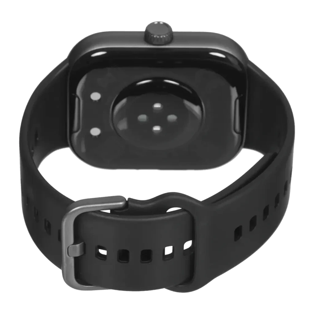 Honor Choice Watch 2 Pro Negro con correa de silicona, caja rectangular negra y pantalla grande con números verdes y blancos; hebilla metálica ajustable - Ítem2