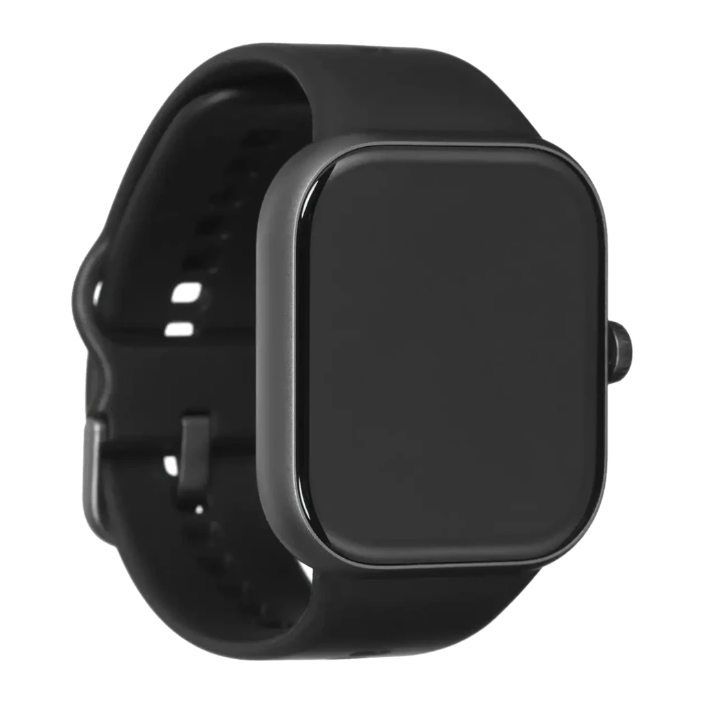 Honor Choice Watch 2 Pro Negro con correa de silicona, caja rectangular negra y pantalla grande con números verdes y blancos; hebilla metálica ajustable - Ítem3