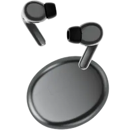 Honor Choice Earbuds X7 Pro Gris avec boîtier ovale assorti, embouts en silicone noirs et tiges courtes, design TWS élégant et compact