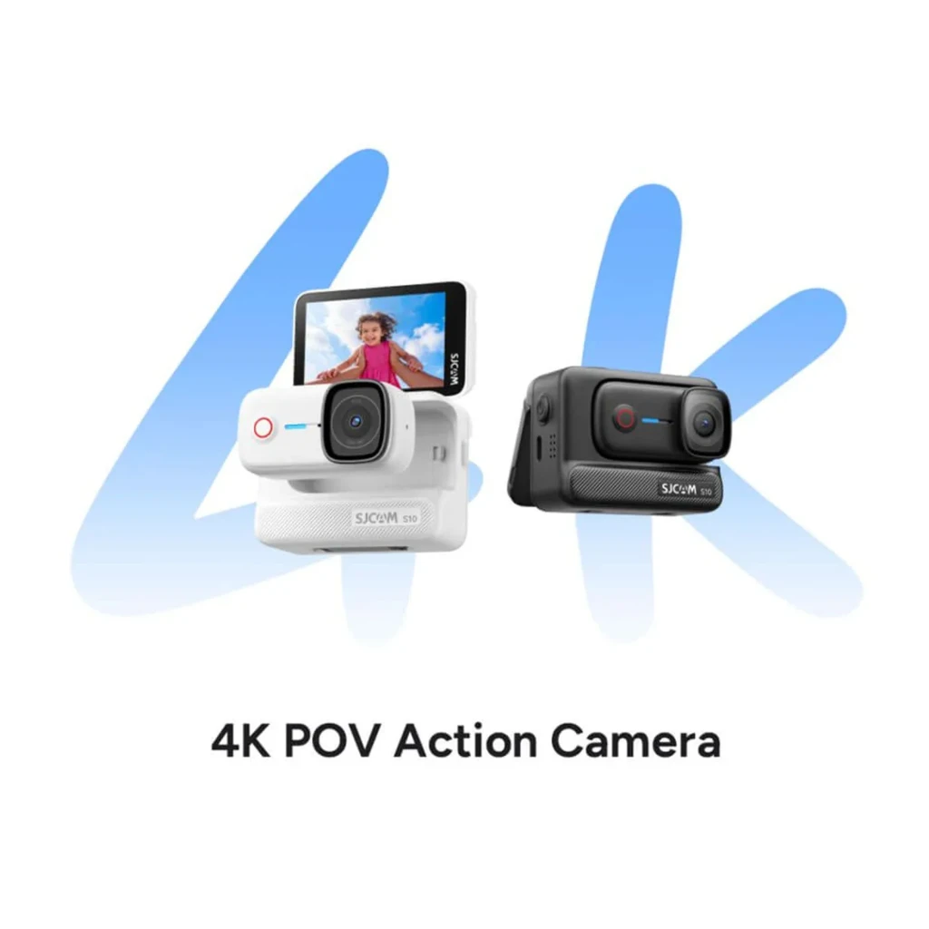 Cámara Deportiva SJCAM S10 4K 30fps, 128GB, lente gran angular, pantalla trasera a color, botón rojo frontal, cuerpo negro robusto, SteadyMotion 2.0, - Ítem8