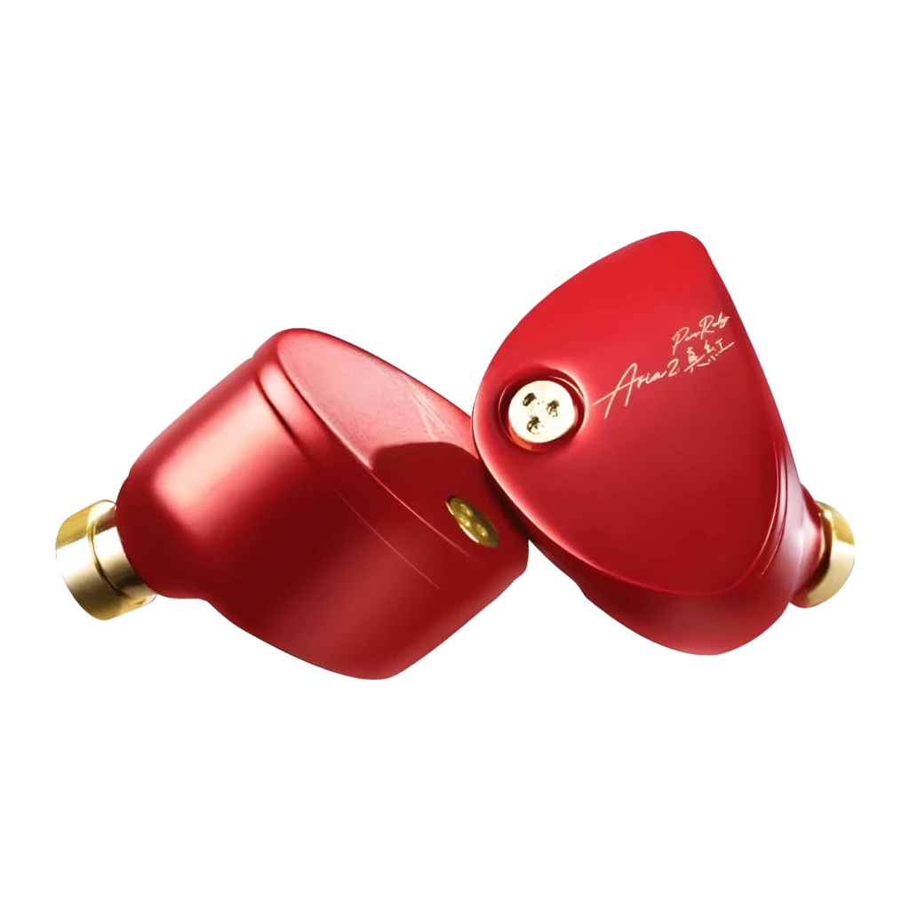 Auriculares MOONDROP Aria 2 In-Ear en aluminio rojo, carcasas triangulares, conectores balanceados 4.4 mm y 3.5 mm, cable trenzado plateado desmontable - Ítem4