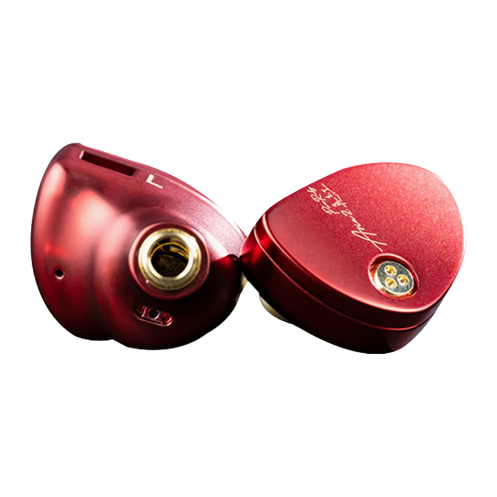 Auriculares MOONDROP Aria 2 In-Ear en aluminio rojo, carcasas triangulares, conectores balanceados 4.4 mm y 3.5 mm, cable trenzado plateado desmontable - Ítem3