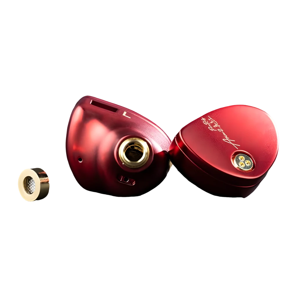 Auriculares MOONDROP Aria 2 In-Ear en aluminio rojo, carcasas triangulares, conectores balanceados 4.4 mm y 3.5 mm, cable trenzado plateado desmontable - Ítem2