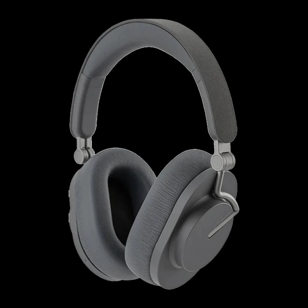 Casque Moondrop Edge Grey circum-aural gris, arceau rembourré, coussinets épais, charnières métalliques pivotantes, design épuré, compatible ANC hybride