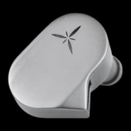 Écouteur IEM Moondrop LAN en métal argenté, coque lisse avec motif étoilé gravé, embout intra-auriculaire, connectique 3,5 mm, driver béryllium 32 Ω