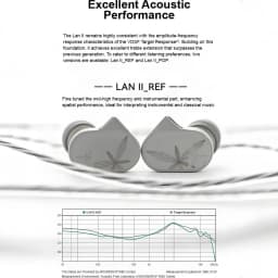 Écouteurs Moondrop Lan II REF intra-auriculaires, coques métal gravées feuilles, connecteur jack 4,4 mm équilibré, embouts silicone, design compact