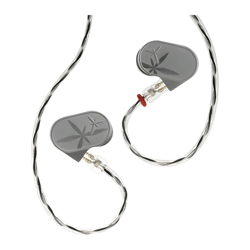 Auriculares Moondrop Lan II REF IEM con jack balanceado 4,4 mm, carcasas grises con patrón estelar grabado y cables trenzados plateados desmontables - Ítem7