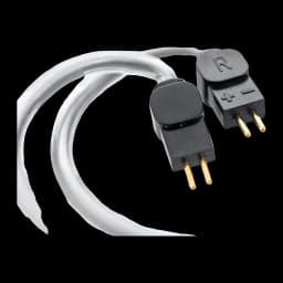 Cable Moondrop MC1 3.5 mm con micrófono, conector 2‑Pin dorado, control +/− integrado y cable transparente de cobre OFC 4N trenzado