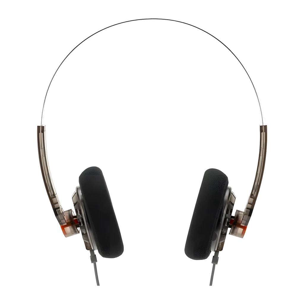 Auriculares Moondrop Old Fashioned on-ear con diadema metálica delgada, almohadillas de espuma, copa abierta con rejilla y acento naranja, cable jack 3.5 mm - Ítem3