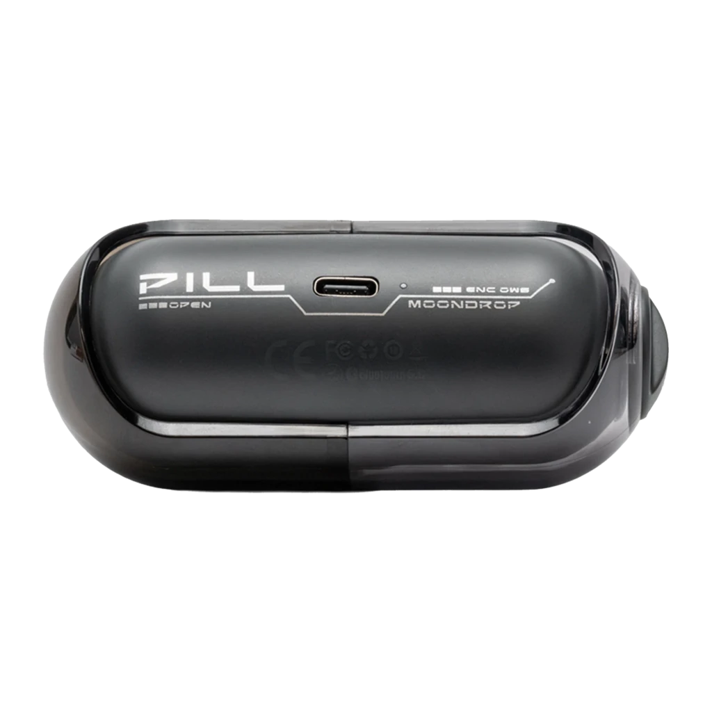 Auriculares Moondrop Pill OWS Negro con gancho de oreja, diseño open-ear, acabado brillante, estuche en forma de cápsula translúcida, Bluetooth 6.0 - Ítem3