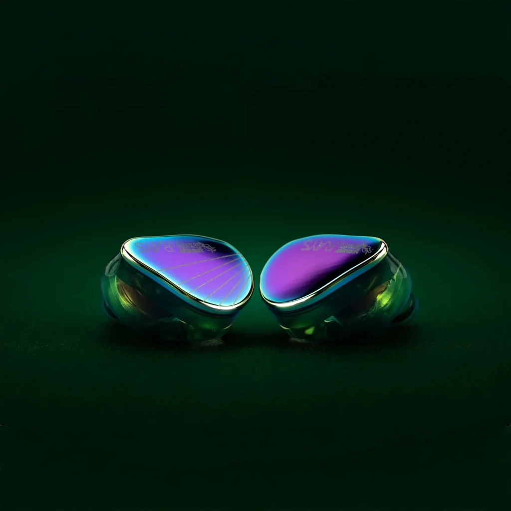 Auriculares Moondrop Rays Gaming IEM con carcasa metálica iridiscente, cable trenzado verde, micrófono en línea y conector USB-C; almohadillas de silicona - Ítem2