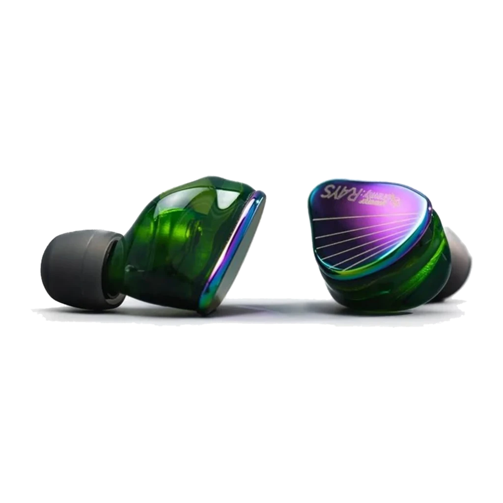 Auriculares Moondrop Rays Gaming IEM con carcasa metálica iridiscente, cable trenzado verde, micrófono en línea y conector USB-C; almohadillas de silicona - Ítem7
