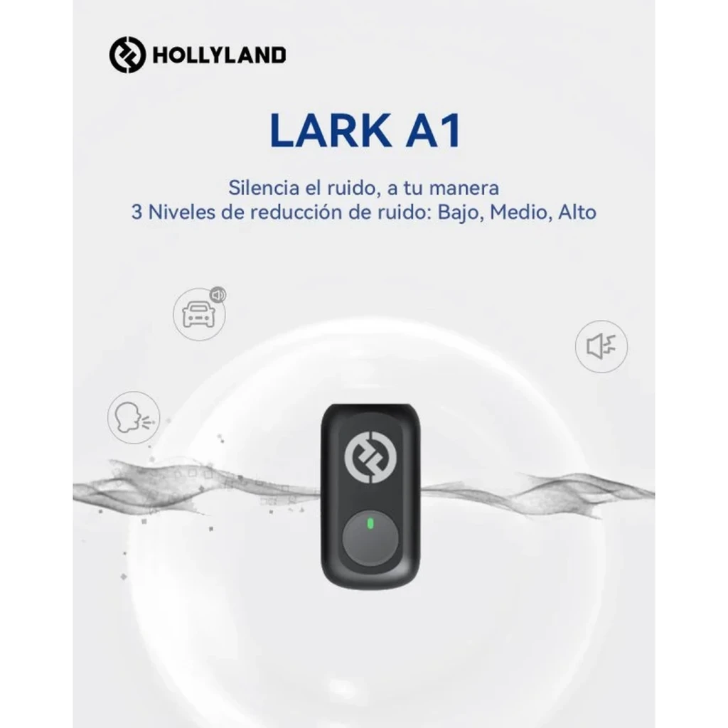 Estojo compacto cinzento espacial com transmissores de lapela sem fio Hollyland, receptor USB-C e Lightning, design elegante e portátil para captação clara - Item2