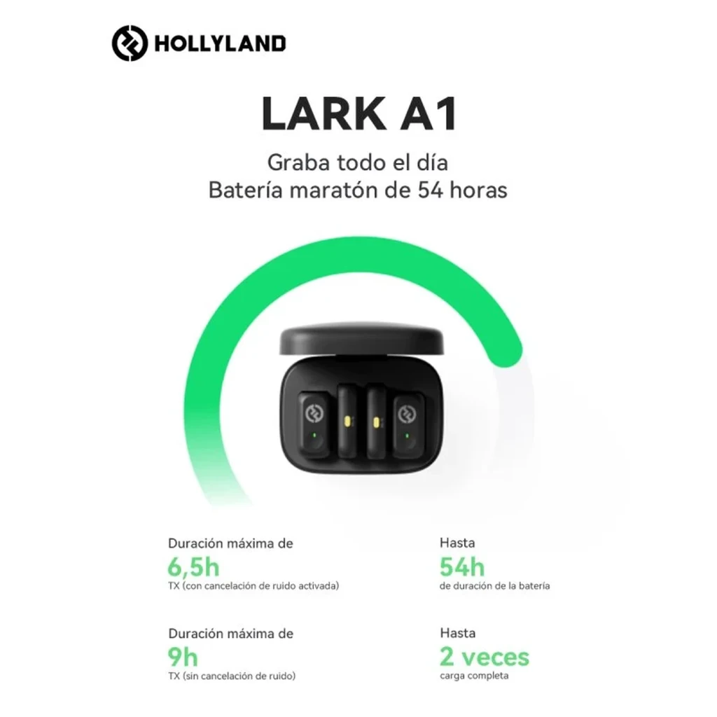 Estojo compacto cinzento espacial com transmissores de lapela sem fio Hollyland, receptor USB-C e Lightning, design elegante e portátil para captação clara - Item3
