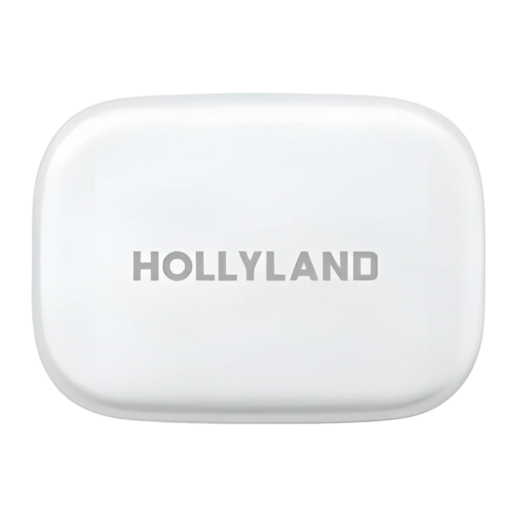 Microfone Hollyland Lark A1 Combo branco com case compacta, dois transmissores lapela, receptor USB-C e adaptador Lightning, design minimalista - Item1
