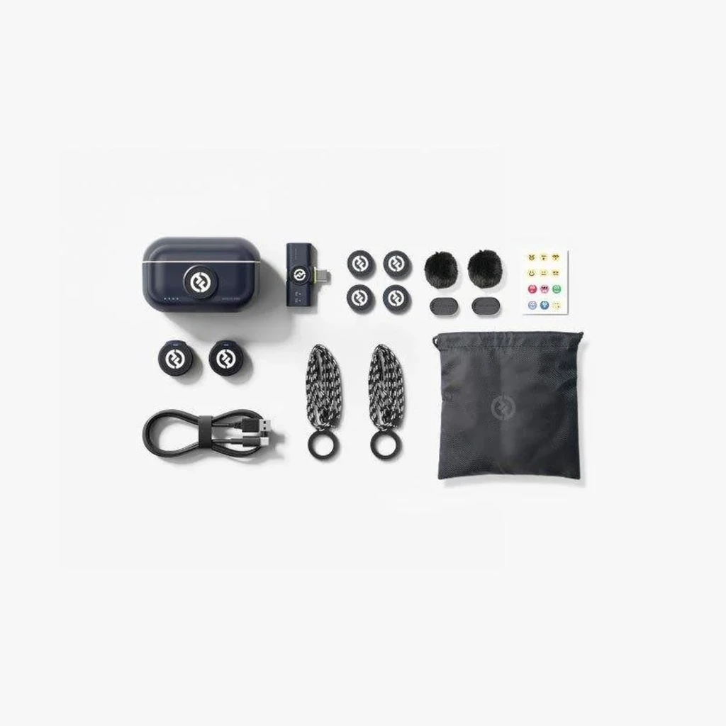 Microphone Hollyland Lark M2 Duo Mobile USB-C Sans Fil à Clip avec récepteurs compacts, émetteurs ronds à clip et boîtier de charge noir élégant - Ítem3