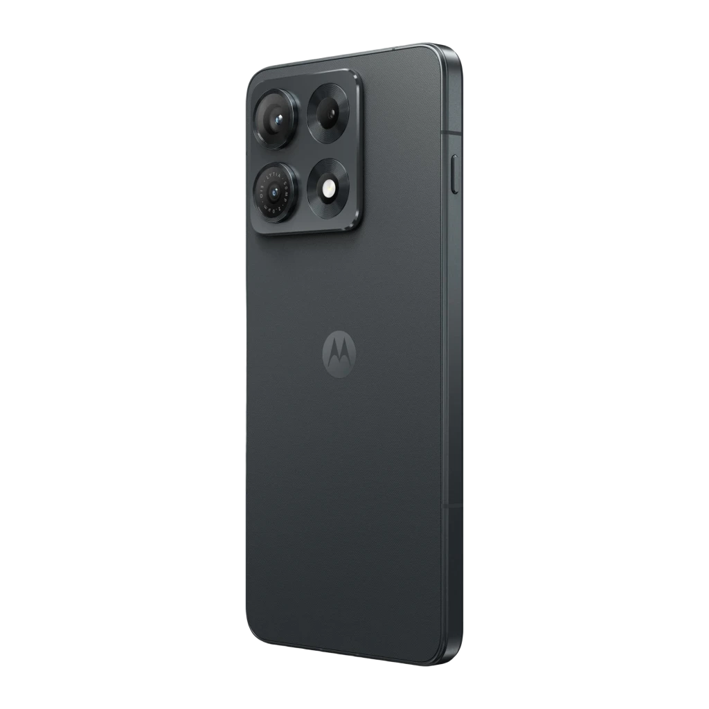 Motorola Edge 70 Max 5G gris con pantalla AMOLED 6,82 pulgadas 144Hz, agujero centrado, triple cámara trasera con módulo cuadrado y logo M - Ítem4