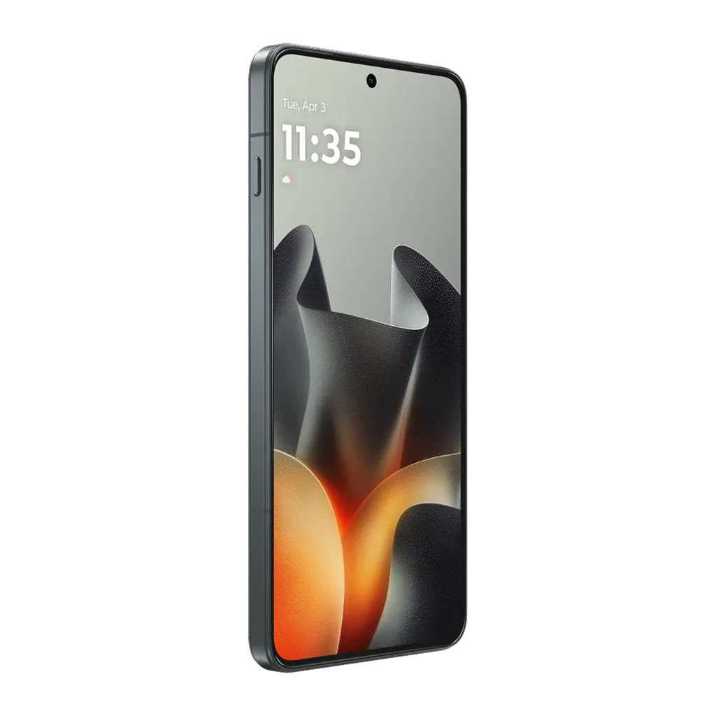 Motorola Edge 70 Max 5G gris con pantalla AMOLED 6,82 pulgadas 144Hz, agujero centrado, triple cámara trasera con módulo cuadrado y logo M - Ítem3