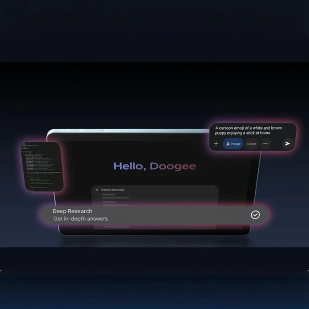 Doogee Tab G5 azul con pantalla IPS 10,1 pulgadas 120Hz, bordes finos, cámara trasera única con aro metálico y frontal para videollamadas, cuerpo delgado - Ítem10