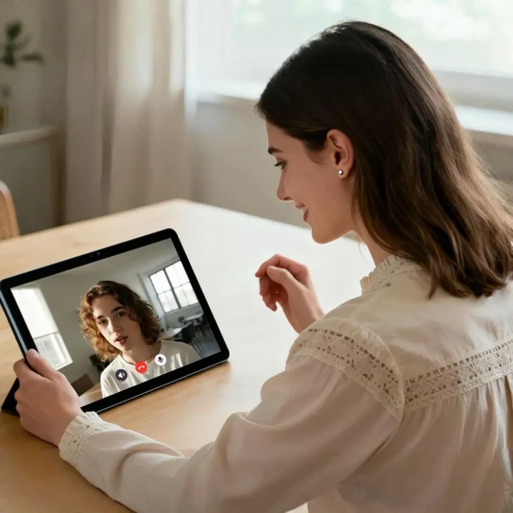 Doogee Tab G5 azul con pantalla IPS 10,1 pulgadas 120Hz, bordes finos, cámara trasera única con aro metálico y frontal para videollamadas, cuerpo delgado - Ítem8