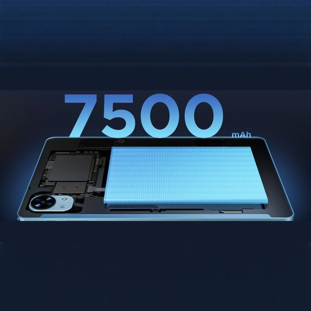 Doogee Tab G5 azul con pantalla IPS 10,1 pulgadas 120Hz, bordes finos, cámara trasera única con aro metálico y frontal para videollamadas, cuerpo delgado - Ítem1