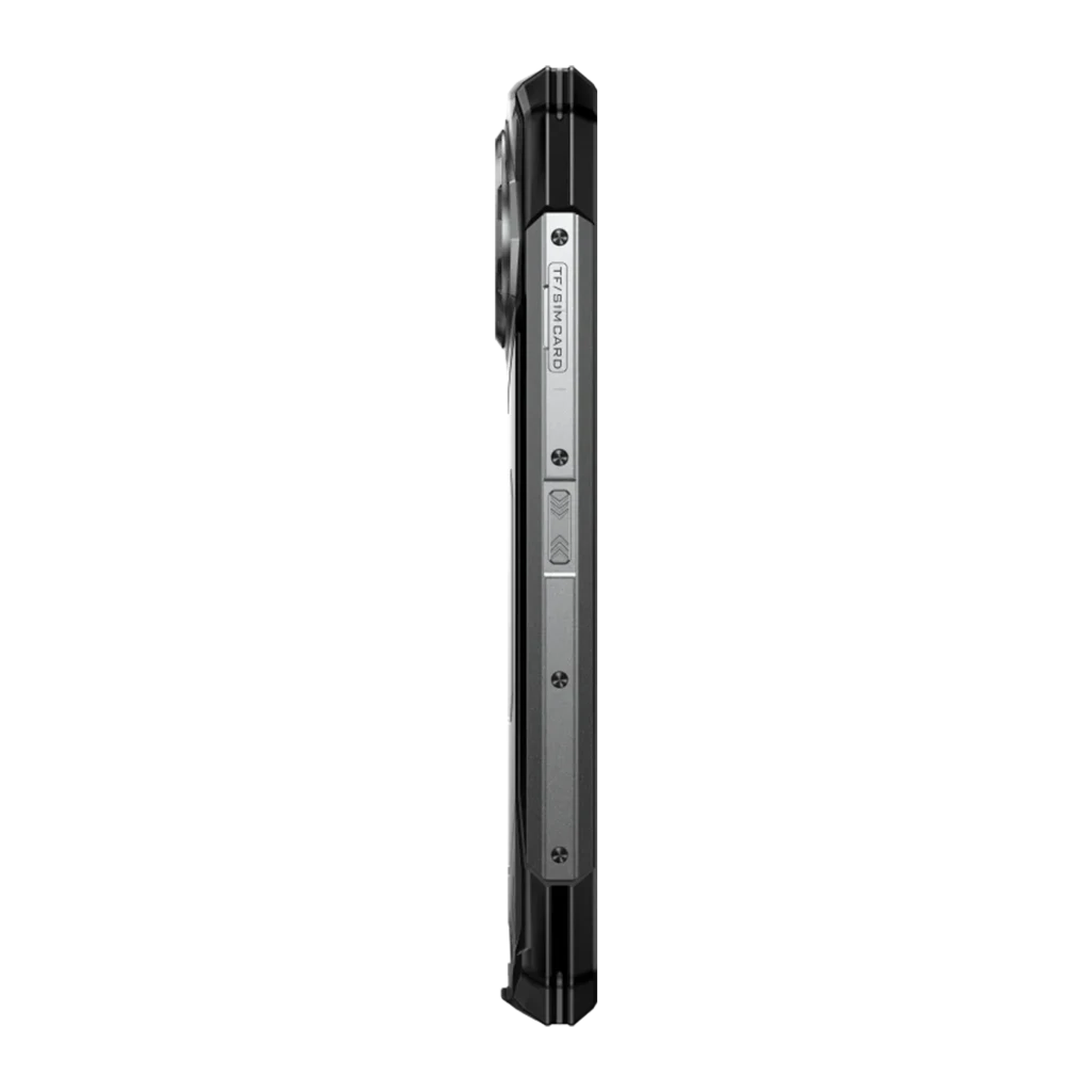 Doogee S200E negro robusto con pantalla 6,72 IPS 120Hz, frontal con notch y biseles delgados; trasera con módulo octogonal, doble cámara y pantalla circular - Ítem3
