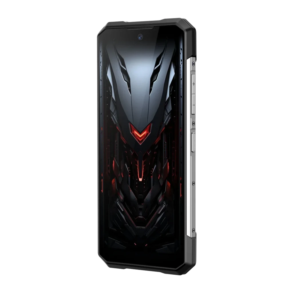 Doogee S200E negro robusto con pantalla 6,72 IPS 120Hz, frontal con notch y biseles delgados; trasera con módulo octogonal, doble cámara y pantalla circular - Ítem2