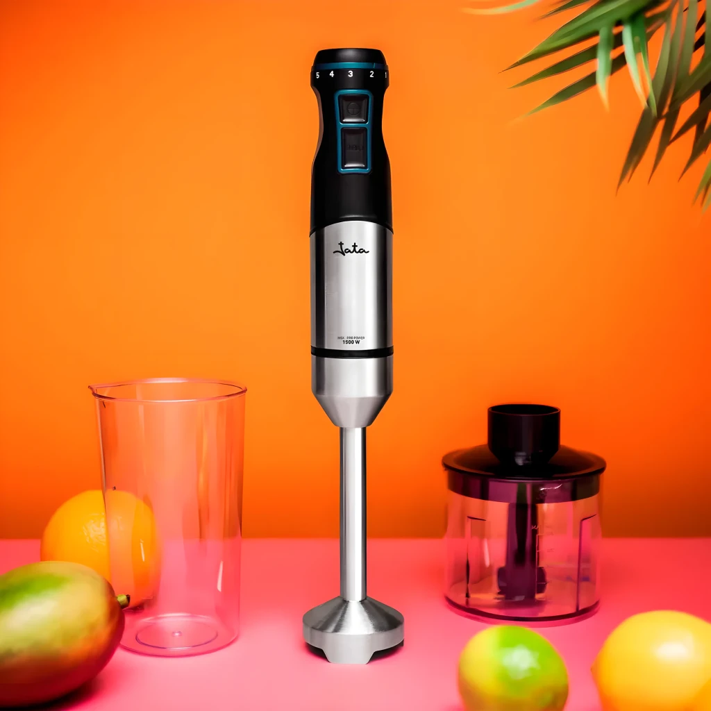 Jata Mixeur Plongeant JEBT1791 1500W Noir Acier inoxydable, ensemble complet: mixeur, verre doseur et hachoir - Ítem5