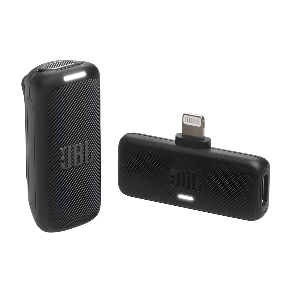 JBL Microphone Quantum Stream Wireless noir, ensemble: émetteur, récepteur Lightning et étui de charge ouvert - Ítem7