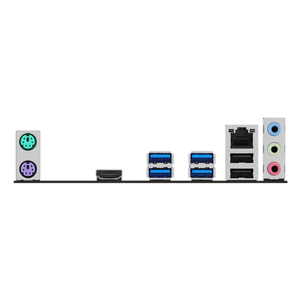 ASUS Placa-mãe PRIME A520M-R Preto, vista com caixa: placa Micro-ATX preta ao lado da embalagem cinza - Item4