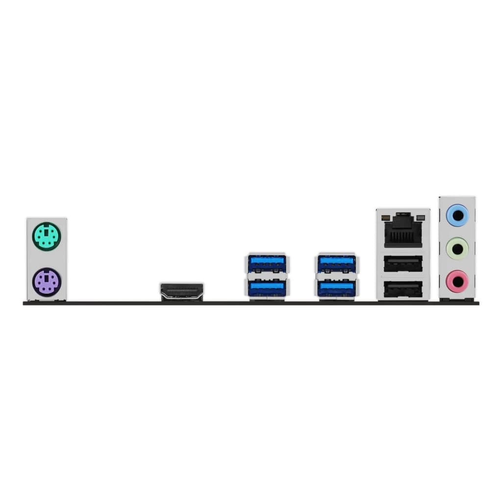 ASUS Carte mère PRIME A520M-R Noir, panneau arrière: ports PS/2, HDMI, USB 3.0 bleus, Ethernet et audio