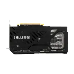 ASRock Arc B570 Challenger OC 10GB Negro, reverso: backplate negro con logo Challenger y ventilador visible
