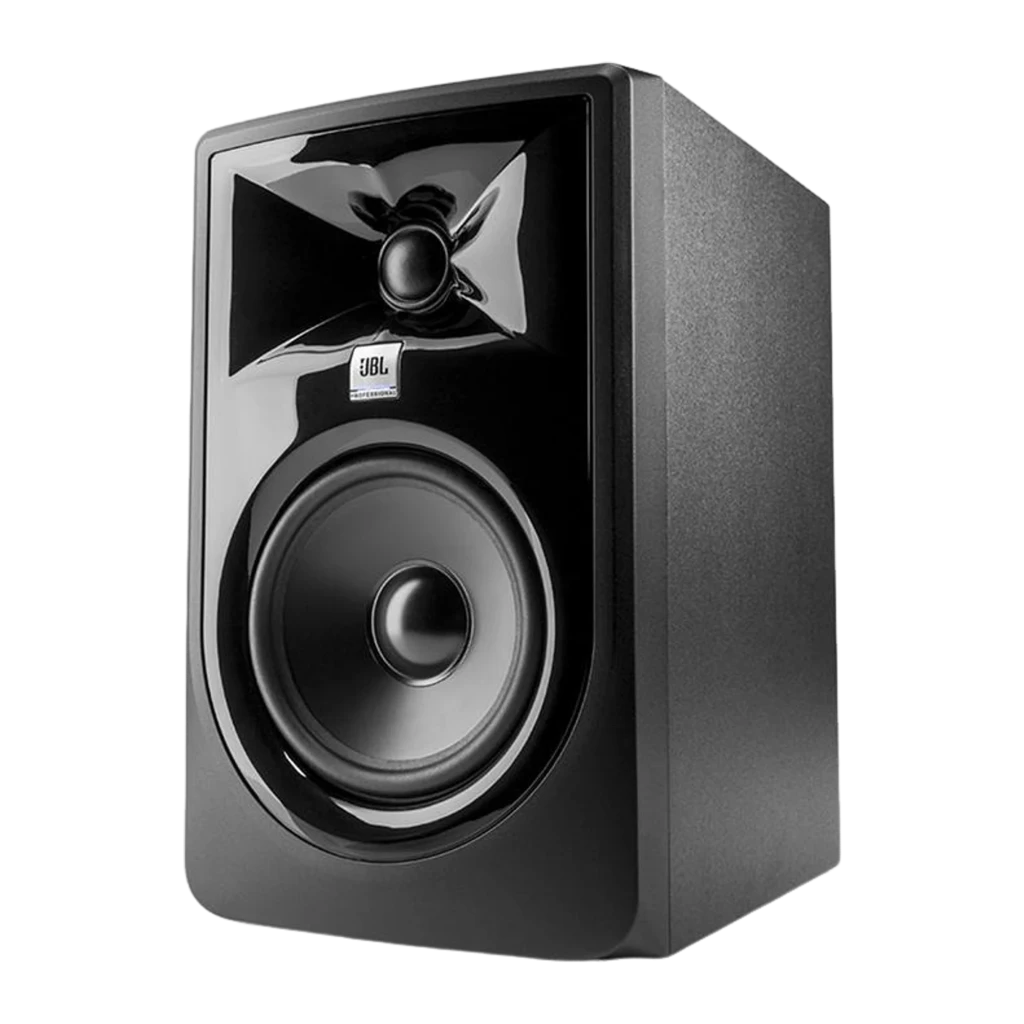 JBL Monitor de estudio 305P MkII 82 W noir, vue de face: tweeter en X, woofer et logo JBL Professional visibles - Ítem1