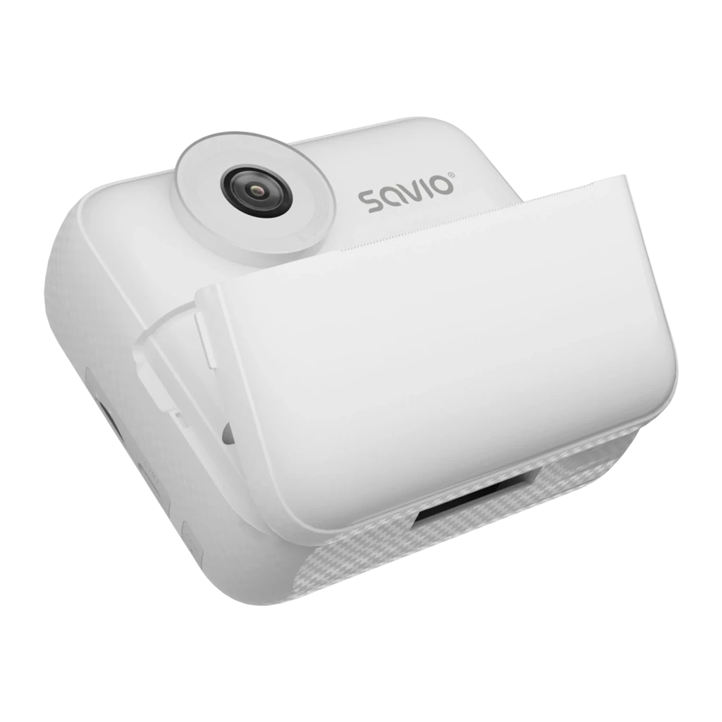 Savio Cámara instantánea AN-01 32GB blanco, kit frontal: cámara con dos rollos de papel térmico a la izquierda - Ítem2