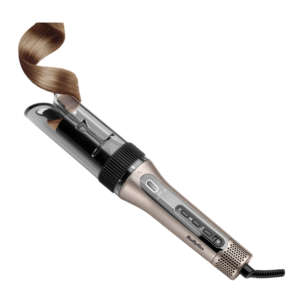 BaByliss Modelador Style Secret C6688E Prateado Cinza preto, vista lateral: câmara transparente, cabo com botões e grelha de - Item1