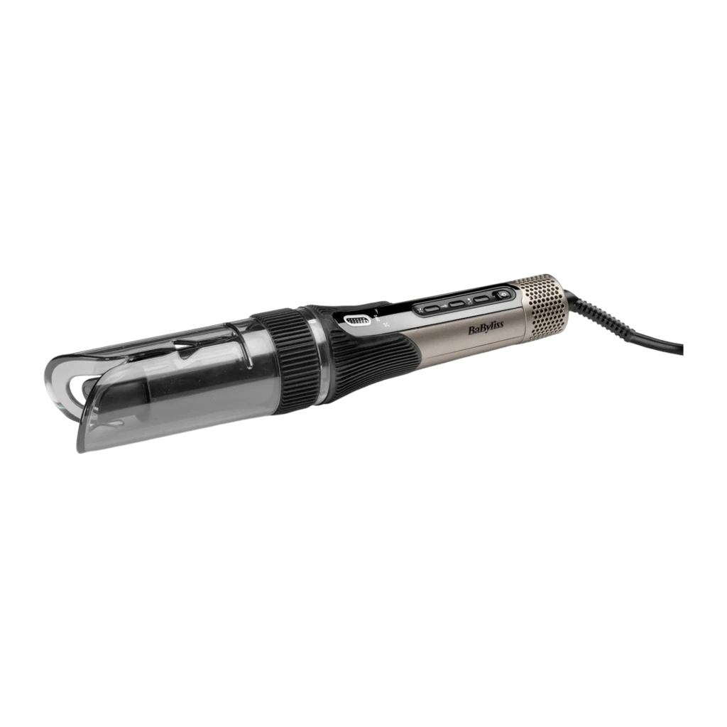 BaByliss Modelador Style Secret C6688E Prateado Cinza preto, vista lateral: câmara transparente, cabo com botões e grelha de - Item2