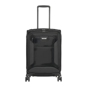 Targus Maleta rodas CUCT04R 16 polegadas preto, vista frontal: puxador telescópico estendido, bolso frontal e 4 rodas