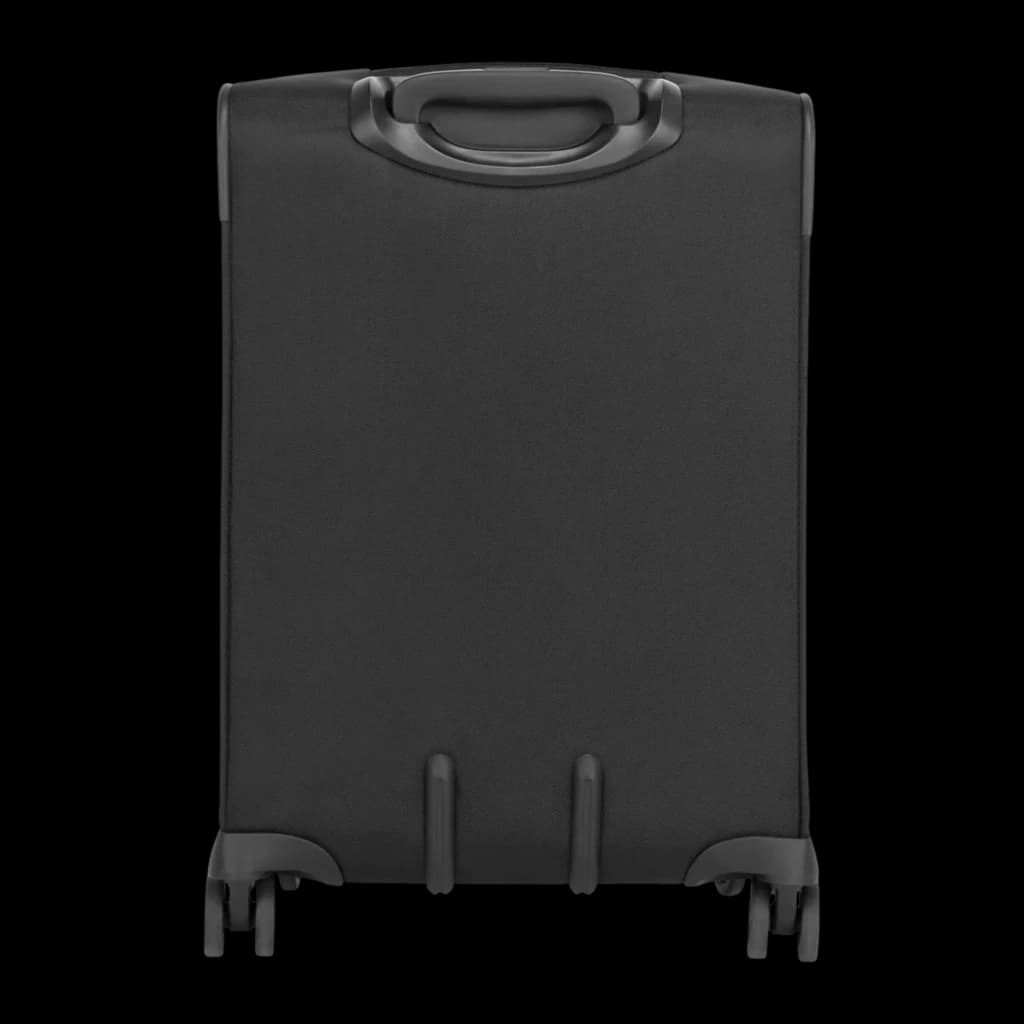 Targus Valise à roulettes CUCT04R 16 pouces noir, vue arrière: panneau tissu uni, poignée rigide supérieure et 4 roulettes