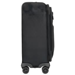 Targus Sacoche à Roulettes CUCT04R 16 pouces noir, vue latérale: profil fin, texture nylon et quatre roulettes pivotantes