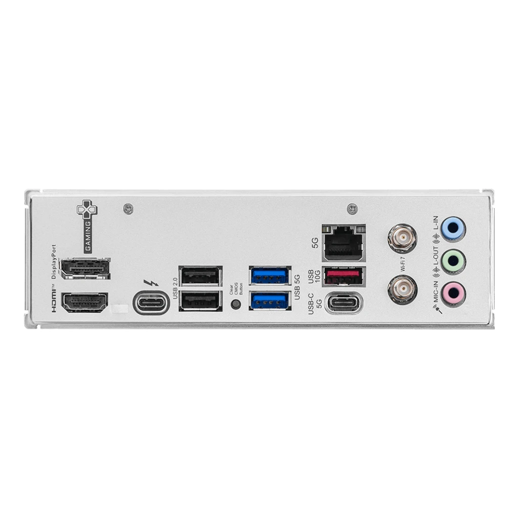 MSI B860M Gaming Plus WiFi Preto, vista conjunto: placa-mãe mATX, caixa do produto e antena WiFi - Item4