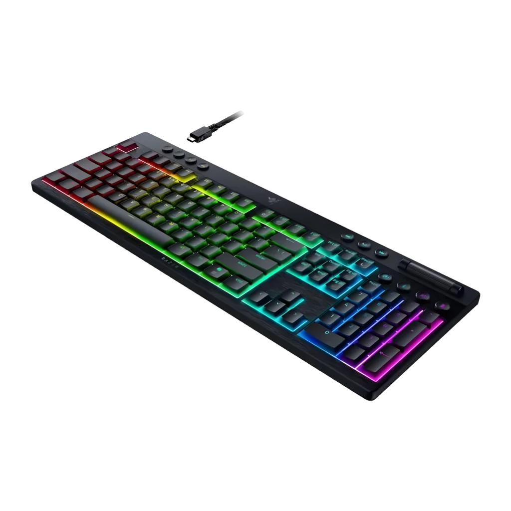 Razer BlackWidow V4 HyperSpeed Orange Switch naranja, vista superior: retroiluminación RGB multicolor en teclas mecánicas y - Ítem3