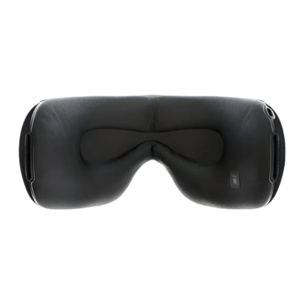 Therabody TheraGun SmartGoggles 2.0 preto, vista frontal: exterior texturizado com linha azul central e logótipo Therabody - Item4