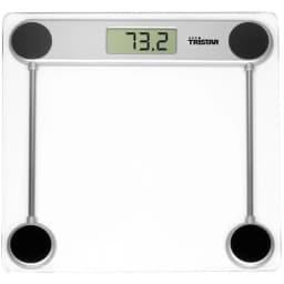 Tristar Báscula de baño WG-2421 Plata Transparente, vista superior: plataforma de cristal, display LCD con 73.2 y patas
