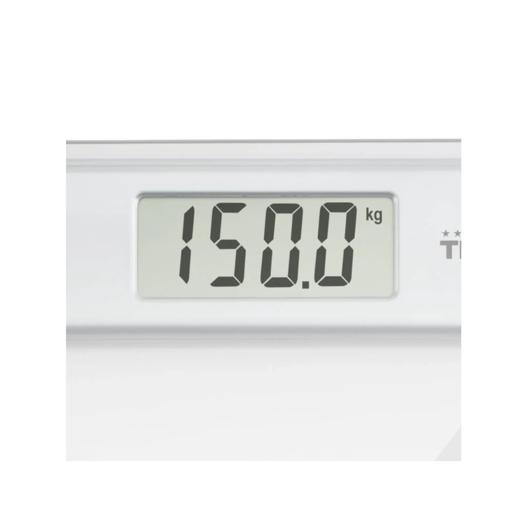 Tristar Pèse-personne WG-2421 Argent Transparent, vue de dessus: plateau en verre, écran LCD affichant 73.2 et pieds - Ítem3