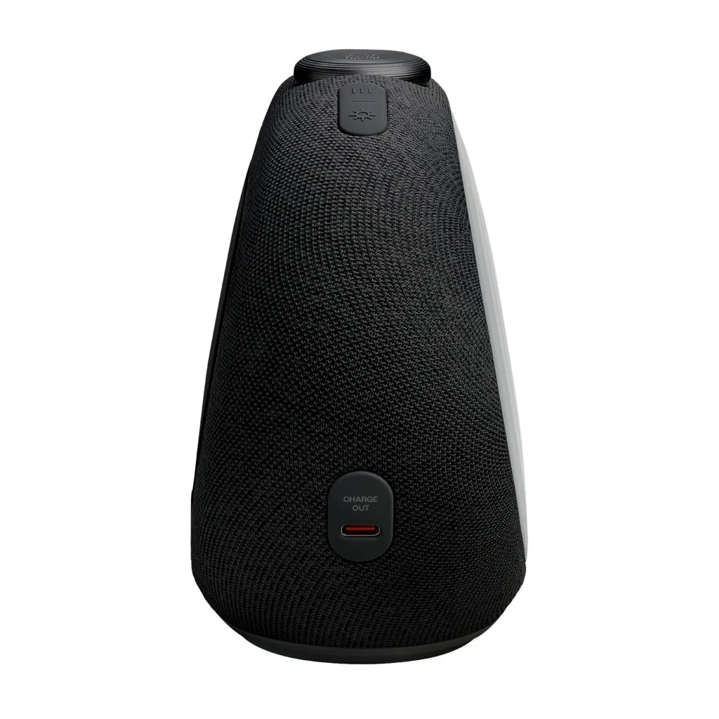 JBL Horizon 3 preto, vista frontal em ângulo: ecrã com alarme 7:30 AM, tecido e botão superior - Item2