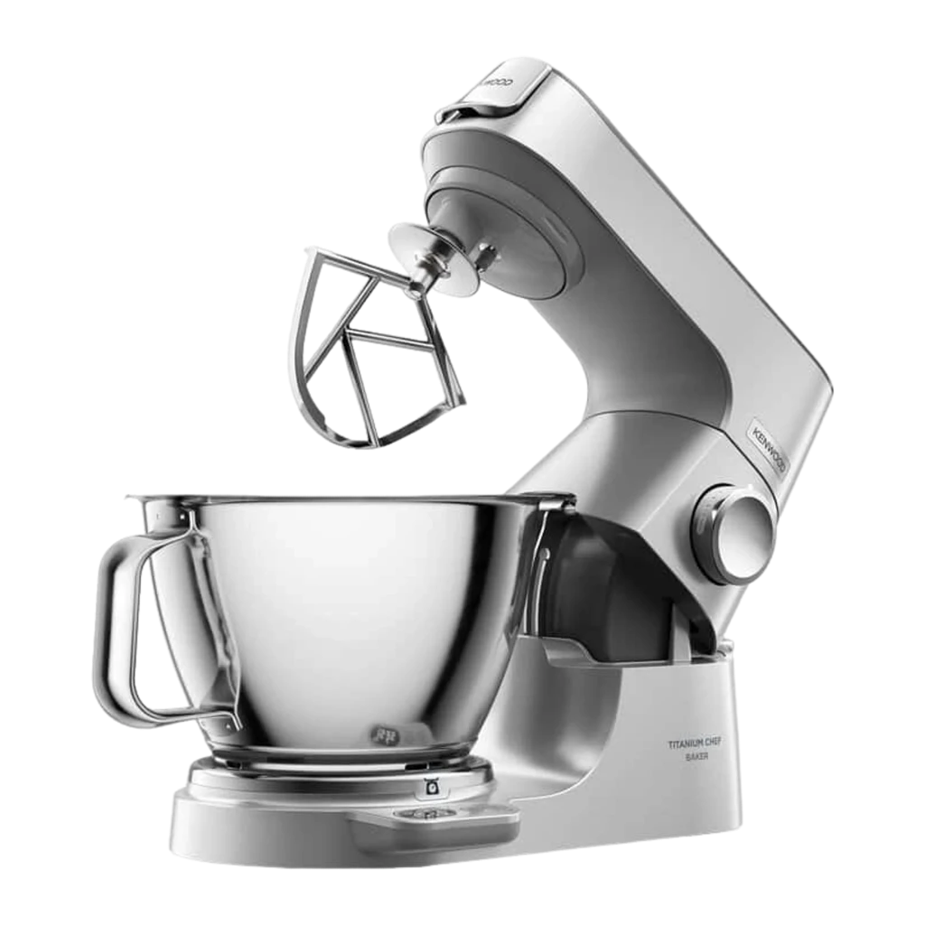 Kenwood KVC85.004SI argent, vue de face: robot pâtissier avec bol en acier inox vide et tête fermée - Ítem1