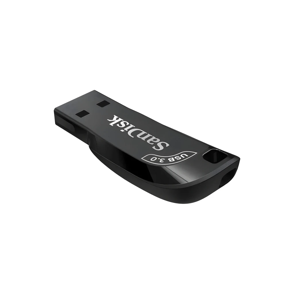 SanDisk Pendrive Ultra Shift 64GB negro, vista lateral: conector USB 3.2 expuesto, cuerpo compacto y logo SanDisk visible - Ítem4